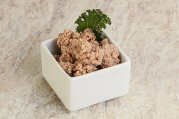 Liver pate in the bowl