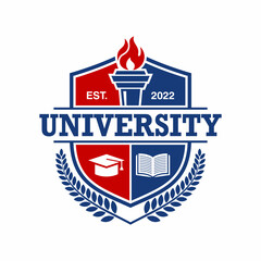 University education logo design vector template
