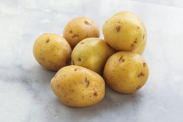 Raw small organic baby potato