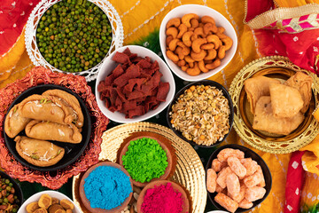 Shahi Mithai - Gujia, Namkeen, Kachori, Gujiya, Mathri, Matar, Nimki, Bhujia, Mathiya, Namak Para, Kaju Biscuit. Holi, Deepawali, Vijayadashmi, Rakshabandhan, Ram Navami, Dussehra, Rakhi Food Theme