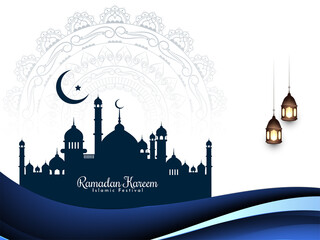 Ramadan Kareem Islamic stylish mosque background design