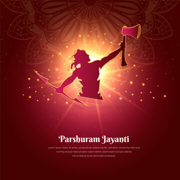 Happy Parshuram Jayanti design background with sparkling light shine. 
Elegant Parshuram Jayanti festival design background. 