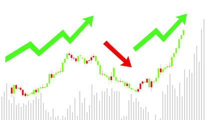 Candlestick. Trading graphic. Stock market graph. Financial chart. Investment in forex indicators. Abstract background