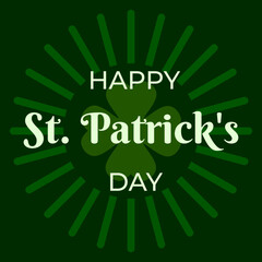 Typography of Happy St. Patrick Day.