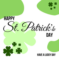 Typography of Happy St. Patrick Day.