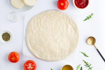 Step by step pizza recipe, Dough base, photo 2-6