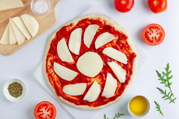 Step by step pizza recipe, cheese, photo 4-6