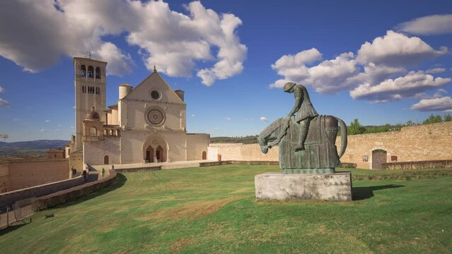 Assisi, Italy with the Basilica of Saint Francis of Assisi