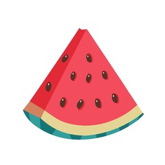 Modern watermelon, great design for any purposes. Flat design vector illustration. Flat line isolated vector illustration.