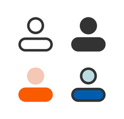 User icons set design graphic with line, filled, and solid sytle. Vector for company or corporate business. 