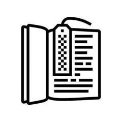 bookmark accessory line icon vector. bookmark accessory sign. isolated contour symbol black illustration