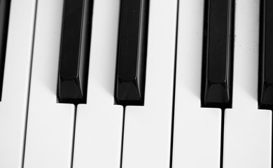 Naklejka premium piano keys close up
