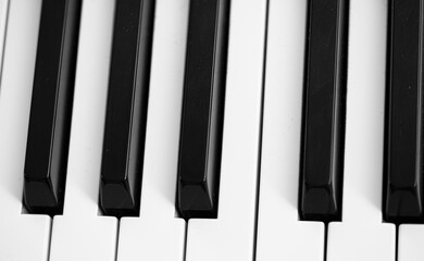 Naklejka premium piano keys close up