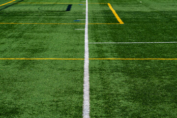 Fototapeta premium Sports Field Details - Lines, Patterns, Turf, Goals