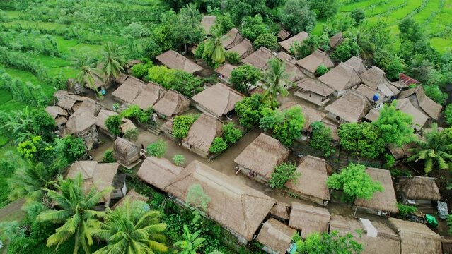 Sasak Ende Villages Lombok view from above