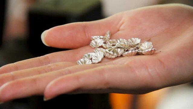 The craft of making jewelry from silver.