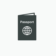 passport icon vector isolated symbol