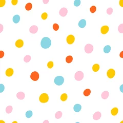  Colorful spots seamless pattern with white background. © FRESH TAKE DESIGN