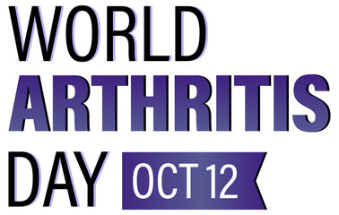 World arthritis day word banner design