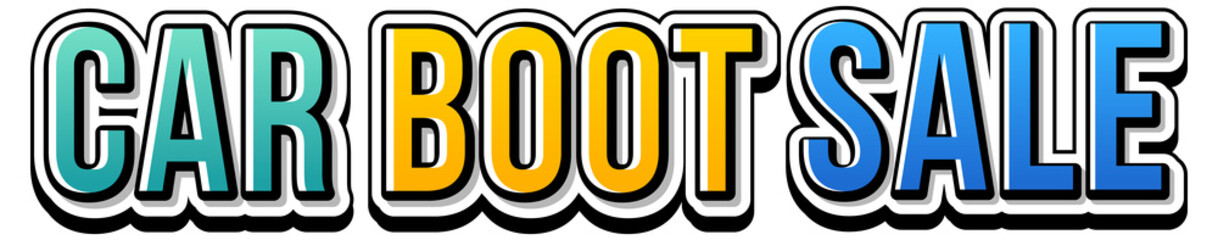 Car boot sale typography design