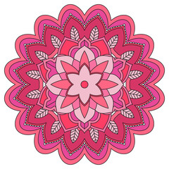 Vintage mandala with thin lines