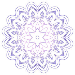 Vintage mandala with thin lines