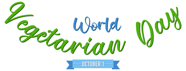 Obraz premium World Vegetarian Day logo on white background