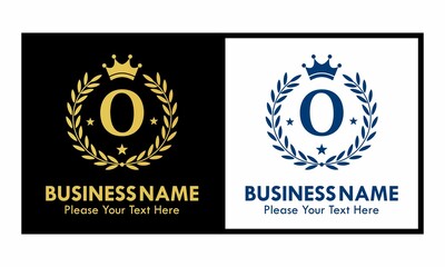 Letter o crown logo design template illustration. suitable for fashion, brand, kingdom, crown, identity