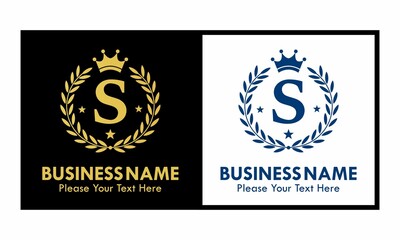 Letter s crown logo design template illustration. suitable for fashion, brand, kingdom, crown, identity