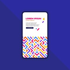 Abstract Geometric Mobile Landing Page Design