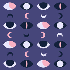 pattern with eyes