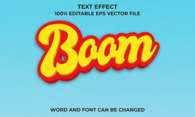 Foto auf Alu-Dibond Editable 3D Text Effect With Boom Concept © MdAnowar