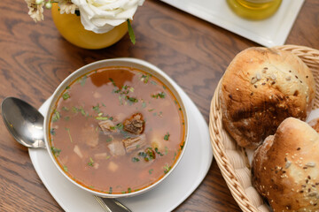 beef soup romanian traditional cuisine