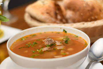 beef soup romanian traditional cuisine