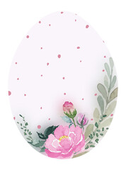 Lovely easter egg ornament drawing by watercolor