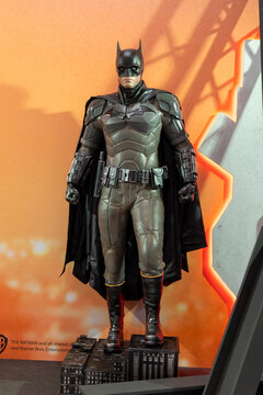 Statue of Batman from The Batman. This is a road show promotion for the latest DC movie