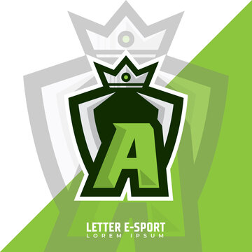 letter A logo gamer design, Initials e-sports logo design concept, emblem design for eSports team.