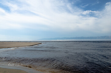View of the Barguzin River in summer weather.