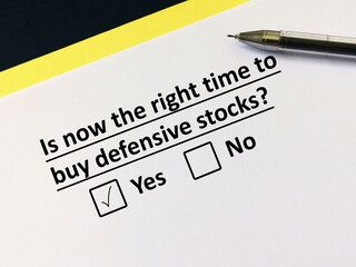Questionnaire about investment