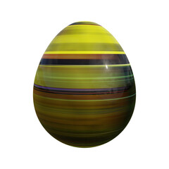3D rendering Easter egg isolated on white background