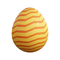 3D rendering Easter egg isolated on white background