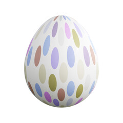 3D rendering Easter egg isolated on white background