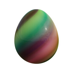 3D rendering Easter egg isolated on white background