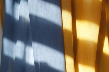 Tkanina żółta i niebieska barwy Ukraina