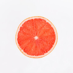 grapefruit slice on a white background