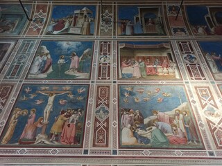 Italia, Veneto, Padova, la Cappella degli Scrovegni con gli affreschi di Giotto.