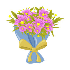 Flower bouquet illustration. Isolated on white background.