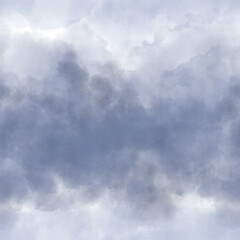 Grey smoke background Seamless tie-dye texture.Clouds in a stormy sky