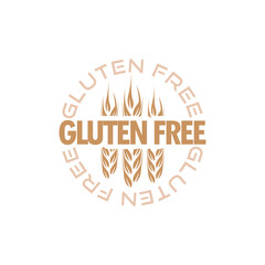 Gluten free icon isolated on white background
