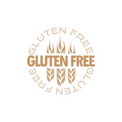Gluten free icon isolated on white background